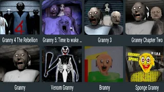 Granny 4 The Rebellion Full Game Update New, Granny 5, Granny , Venom Granny ,Branny, Sponge Granny