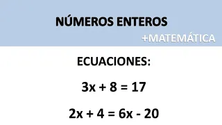 Ecuaciones con números enteros