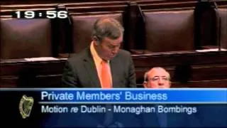 Deputy Robert Dowds speaking during Private Members about the Dublin Monaghan bombings