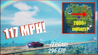 Fortnite - Ferrari 296 GTB speed race across the entire island! (SEASON 7) Showcase