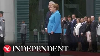 Angela Merkel seen shaking in public for third time in a month