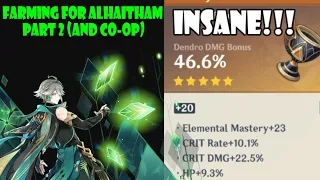 F2P Player gets this INSANE ARTIFACT for Alhaitham ll Genshin Impact Artifact Farming Part 2 +Co-op