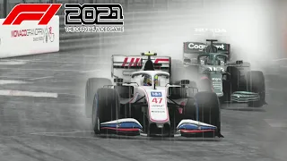 F1 2021 Gameplay - Monaco / Heavy Rain / Schumacher / Haas F1