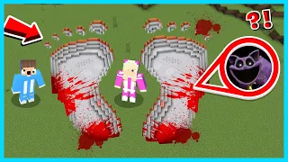 MIPAN & ZUZUZU MENEMUKAN JEJAK KAKI BESAR DI MINECRAFT SURVIVAL! JEJAK KAKI MONSTER CATNAP!