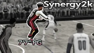7'7" Point Guard!? NBA 2k19 Synergy2k Tutorial + Gameplay