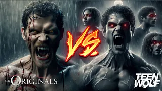 Niklaus Mikaelson (Original Hybrid) VS The Alpha Pack (Teen Wolf)