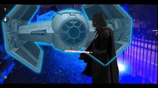 Starwars #NFTs in Augmented Reality #AR Darth Vader, Boba Fett, TIE Fighter and Scthe Ship.#Veve
