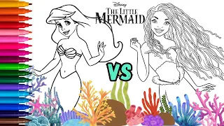 Coloring Disney Princess Ariel 2 ways #kidscoloringfun  #littlemermaid  #coloringpages #ariel