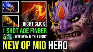 How to Play Right Click Carry Lion on Mid in 7.36 with 1 Shot AOE Finger New Facets Skill Dota 2