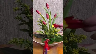 Red Tulips #flowers #flowermaking #flowerarrangementideas