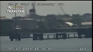 Live video: Pelican Island Causeway closed in both directions due to barge hitting the bridge