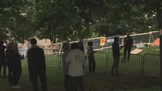 Pro-Palestinian protesters remain on Pitt's campus