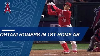 Shohei Ohtani belts a three-run HR in his first AB in Anaheim