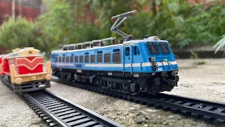 WAG7 Indian Railway Locomotive & Indian Rajdhani Express Train