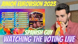 REACTION TO LIVE RESULTS at JUNIOR EUROVISION 2023 by a SPANIARD