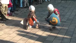 Little Knights Fight Duel at the Park