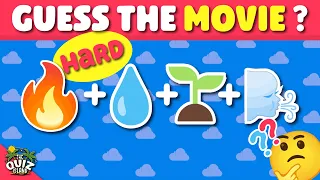 Guess the MOVIE by Emoji Hard Edition? 🎬 Disney emoji ,elemental, Barbie , Mario Bros, Sing 2