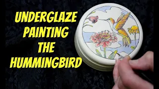 Underglaze Painting the Hummingbird - #SHORTS