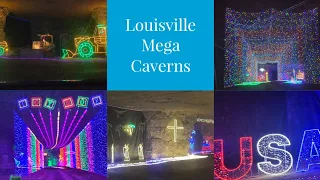Christmas lights under ground in the Louisville Mega Caverns