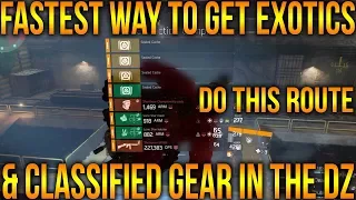 THE DIVISION 1.8 | FASTEST WAY TO GET CLASSIFIED GEAR & EXOTICS IN THE DZ | 7 LAND MARKS IN 20 MINS