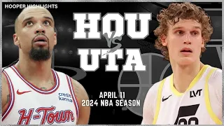 Utah Jazz vs Houston Rockets Full Game Highlights | Apr 11 | 2024 NBA Season