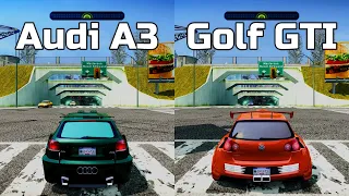 NFS Most Wanted: Audi A3 3.2 Quattro vs Volkswagen Golf GTI - Drag Race