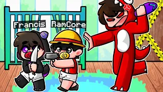 ¡BEBÉ MALVADO RAMCORE ESCAPA de PAPÁ RAPTORGAMER! 👨‍🦰👶 ROBLOX con RAPTOR y FRANCISCO