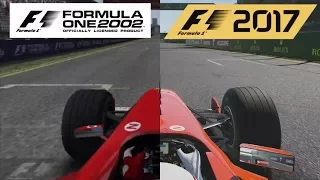 F1 2017 Vs Formula One 2002 - Ferrari F2002 Hotlap Comparison
