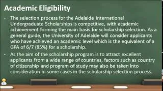 Australia - Adelaide International Undergraduate Scholarships (AIUS) [150126]