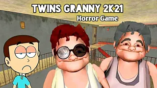 Twins Granny 2k21 Horror Game | Shiva and Kanzo Gameplay