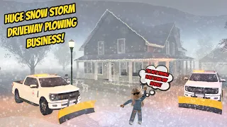 Greenville, Wisc Roblox l MASSIVE SNOW STORM Truck Plowing Business Update Roleplay