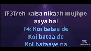 Deewana hai ye man karaoke with female voice chori chori chupke chupke alka Sonu Nigam