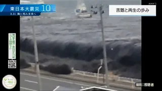 3/11/2011 Tsunami hitting miyako city hall small clip