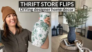 DIY Home Decor Thrift Flips | Designer Decor For Less | Bonus Christmas Flip