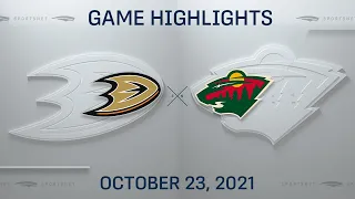 NHL Highlights | Ducks vs. Wild - Oct. 23, 2021