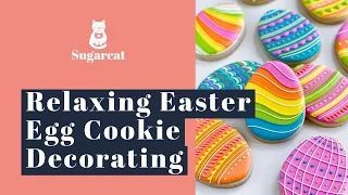 Relaxing Cookie Decorating | Easter Egg Cookie Decorating