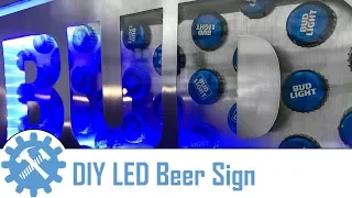 DIY Neon Beer Sign Using LED Lights and Woodworking Tools