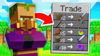 MINECRAFT aber VILLAGER TRADEN OP ITEMS!