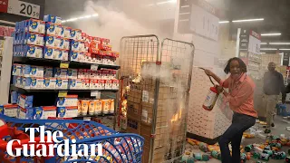 Violence erupts in Brazil after a black man is beaten to death outside supermarket