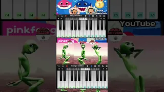 Baby Shark V's Dame Tu Cosita - Easy Piano Tutorial #shorts