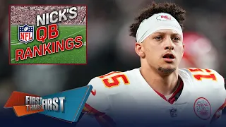 Patrick Mahomes, Joe Burrow & Trevor Lawrence headline Nick’s QB rankings | NFL | FIRST THINGS FIRST