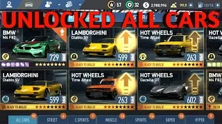 NFS No Limits 2.9.1 All Cars Unlocked Fully Upgraded My Own Garage