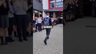 Boy receives epic reception at school after winning a gold medal in boxing