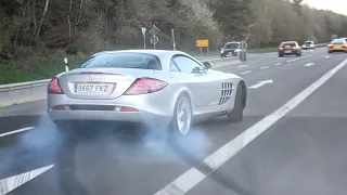 Cars Leaving Nürburgring Tankstelle, Powerslides! SLR, M3 E90, 600LT, S2000 Invidia, EVO VII MR Etc!