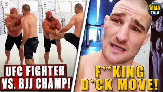 HEATED ALTERCATION between UFC fighter Sean Strickland & BJJ champ Orlando Sanchez, Edwards-Masvidal