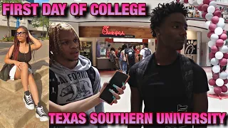 GRWM/VLOG:FIRST DAY OF COLLEGE||PUBLIC INTERVIEW|Texas Southern University
