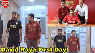 Welcome To Arsenal✅David Raya First Day at Arsenal🔥First Interview,Ready to Challenge Ramsdale