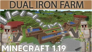 How to Build an EASY Minecraft 1.19 Iron Farm with DOUBLE Iron Golem Rates