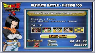 DRAGON BALL Z BUDOKAI TENKAICHI 3 (PS2) MISSION 100 - 04-5 LOW-CLASS WARRIOR TEAM (Z Record)❗