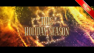 Animated Christmas Card Template - Golden Particles